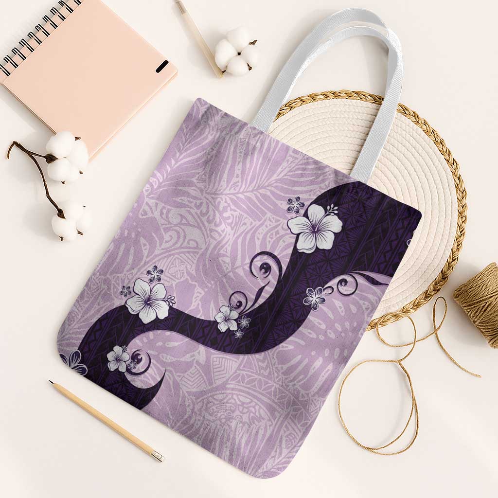 Polynesia Hibiscus Tote Bag Thistle Curve Motif - Polynesian Pride