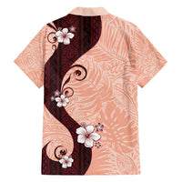 Polynesia Hibiscus Family Matching Off Shoulder Maxi Dress and Hawaiian Shirt Rose Bud Curve Motif - Polynesian Pride