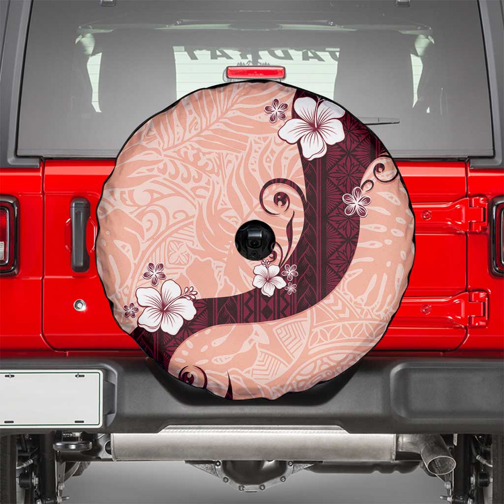 Polynesia Hibiscus Spare Tire Cover Rose Bud Curve Motif - Polynesian Pride