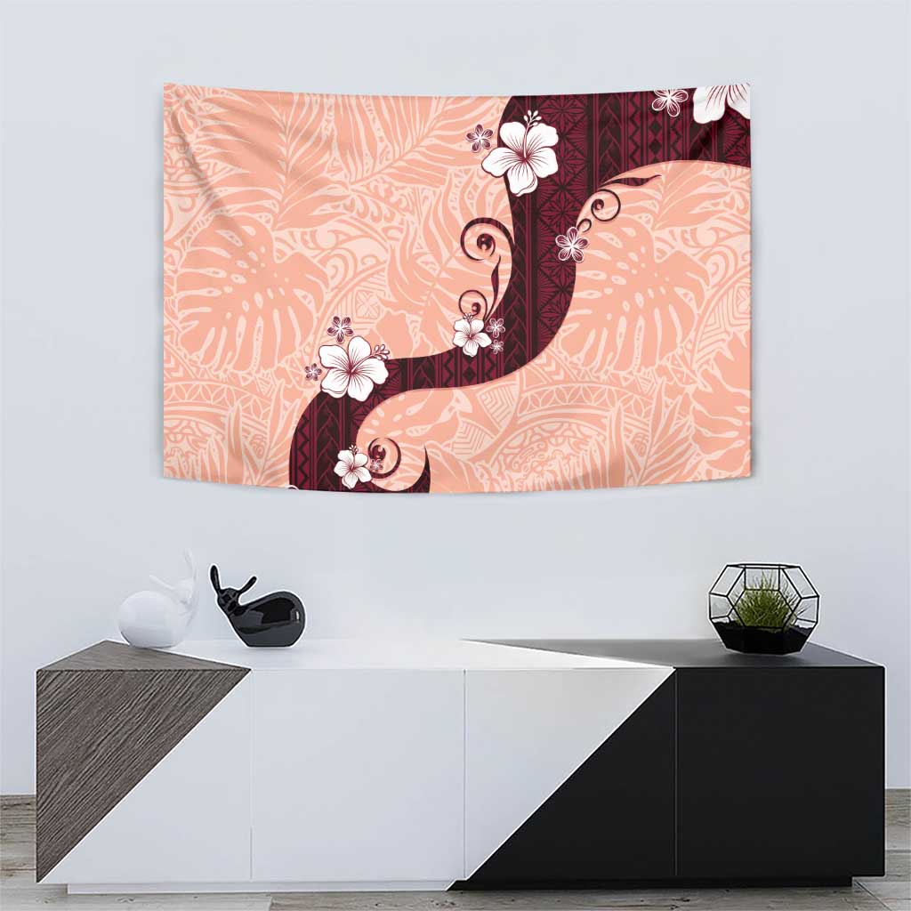 Polynesia Hibiscus Tapestry Rose Bud Curve Motif - Polynesian Pride