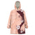 Polynesia Hibiscus Wearable Blanket Hoodie Rose Bud Curve Motif - Polynesian Pride