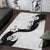 Polynesia Hibiscus Area Rug White Curve Motif - Polynesian Pride