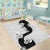 Polynesia Hibiscus Area Rug White Curve Motif - Polynesian Pride