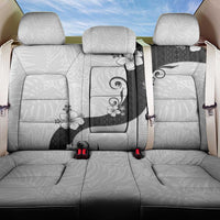 Polynesia Hibiscus Back Car Seat Cover White Curve Motif - Polynesian Pride