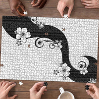 Polynesia Hibiscus Puzzle White Curve Motif - Polynesian Pride