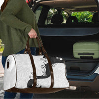 Polynesia Hibiscus Travel Bag White Curve Motif - Polynesian Pride