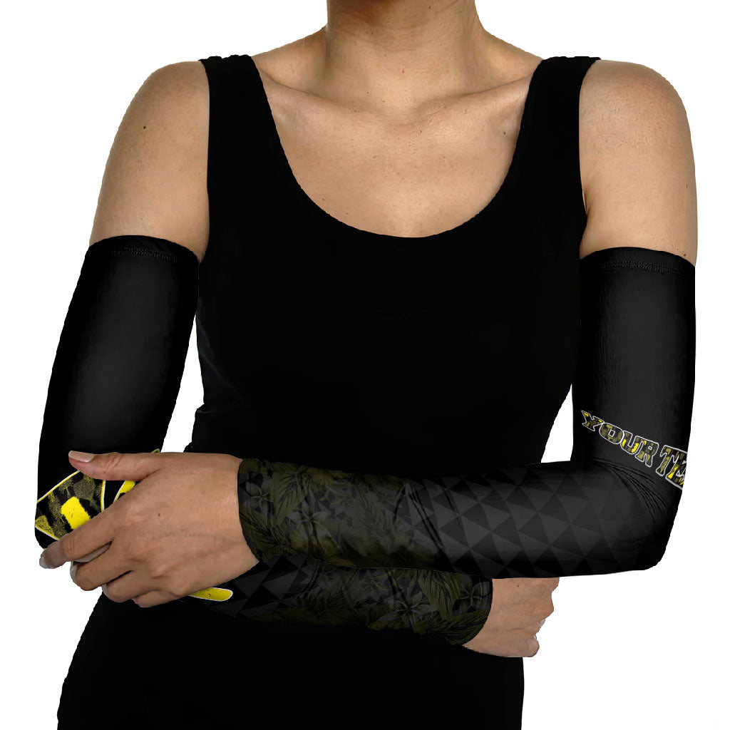 Personalised Aloha Hawaii Kahili Arm Sleeves Kanaka Maoli With Kakau Pattern
