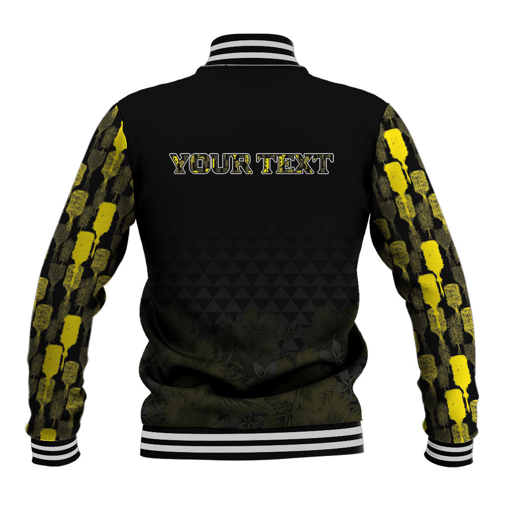 Personalised Aloha Hawaii Kahili Baseball Jacket Kanaka Maoli With Kakau Pattern