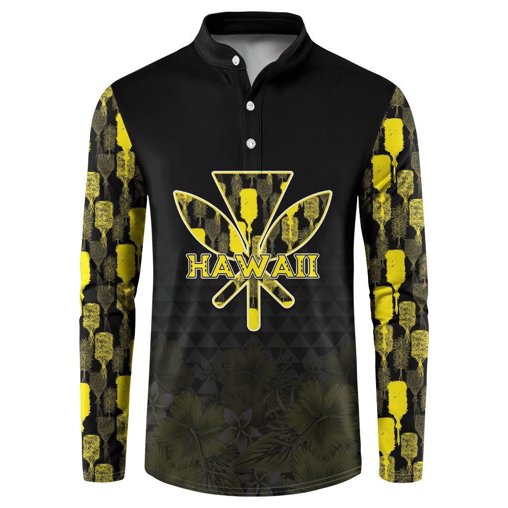 Personalised Aloha Hawaii Kahili Button Sweatshirt Kanaka Maoli With Kakau Pattern