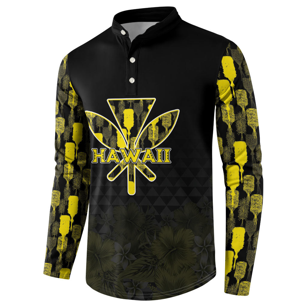 Personalised Aloha Hawaii Kahili Button Sweatshirt Kanaka Maoli With Kakau Pattern