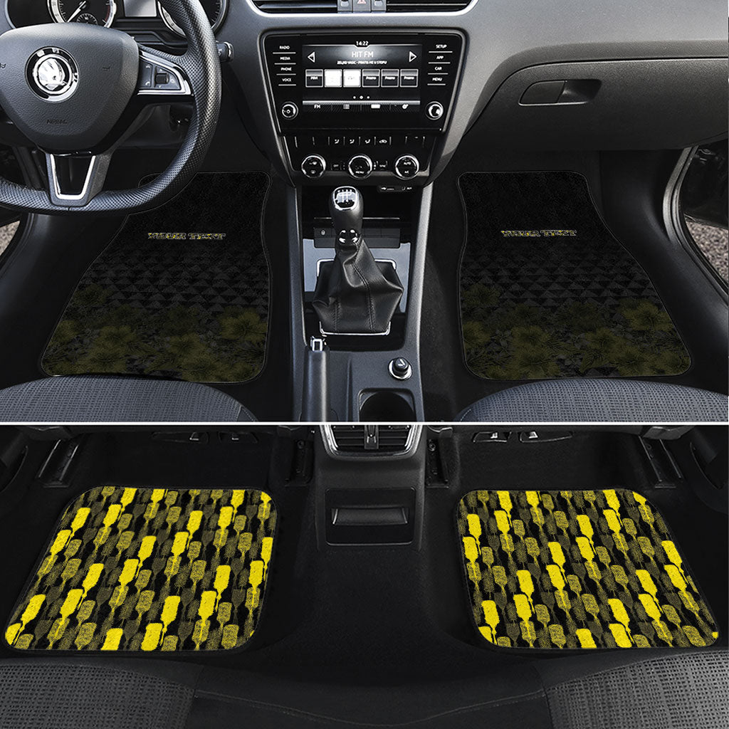 Personalised Aloha Hawaii Kahili Car Mats Kanaka Maoli With Kakau Pattern