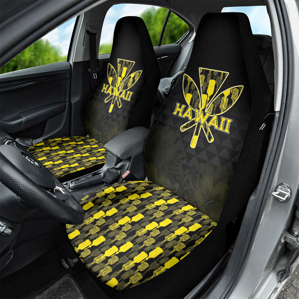 Aloha Hawaii Kahili Car Seat Cover Kanaka Maoli With Kakau Pattern