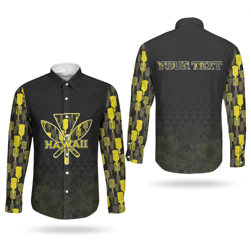 Personalised Aloha Hawaii Kahili Couples Matching Short Sleeve Bodycon Dress and Long Sleeve Button Shirt Kanaka Maoli With Kakau Pattern