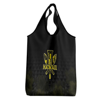 Aloha Hawaii Kahili Grocery Bag Kanaka Maoli With Kakau Pattern