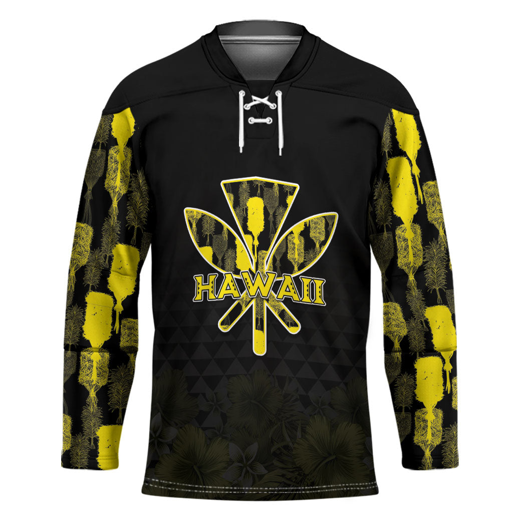 Personalised Aloha Hawaii Kahili Hockey Jersey Kanaka Maoli With Kakau Pattern