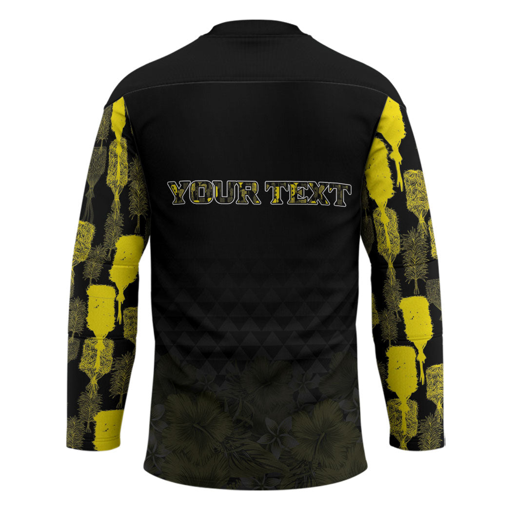 Personalised Aloha Hawaii Kahili Hockey Jersey Kanaka Maoli With Kakau Pattern