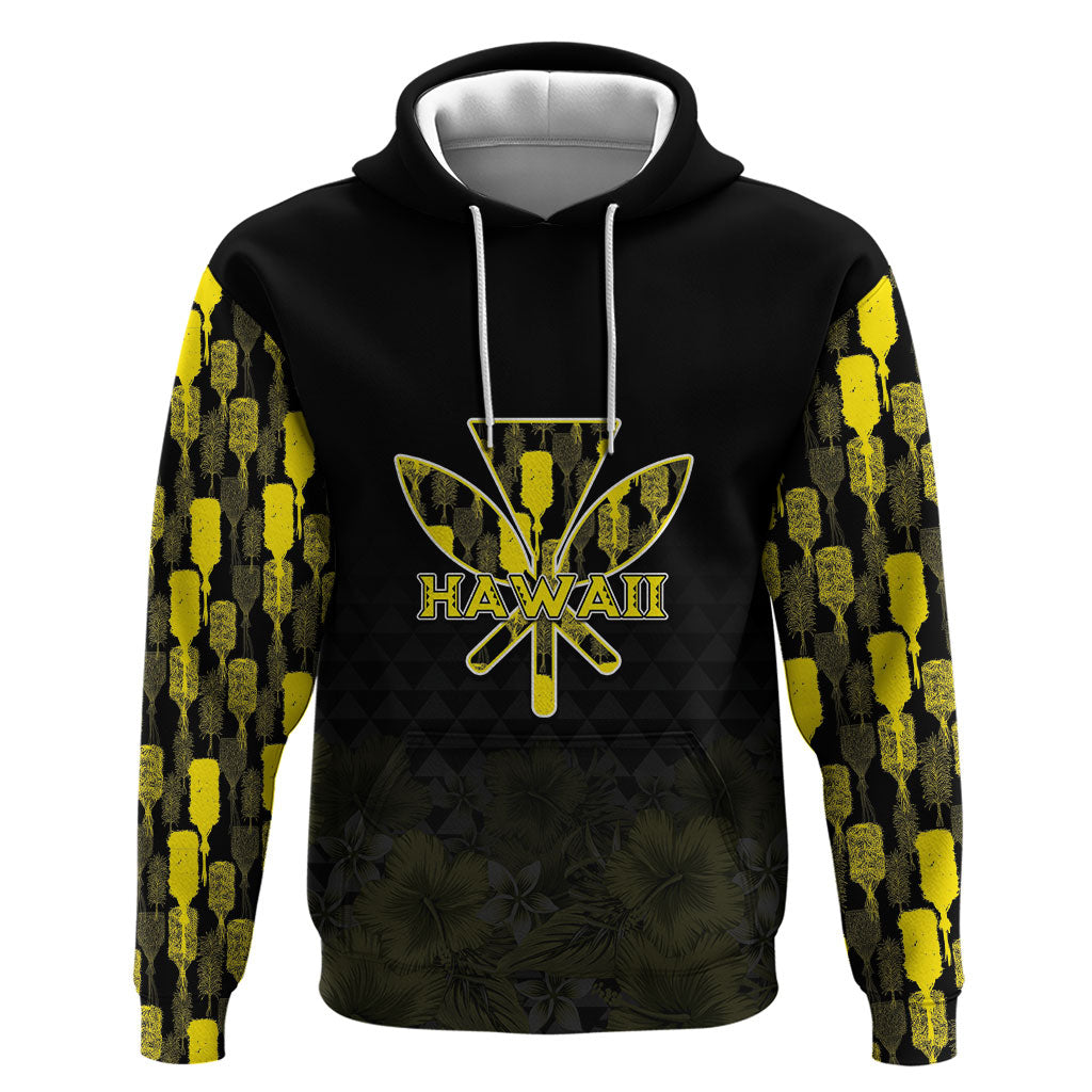 Personalised Aloha Hawaii Kahili Hoodie Kanaka Maoli With Kakau Pattern
