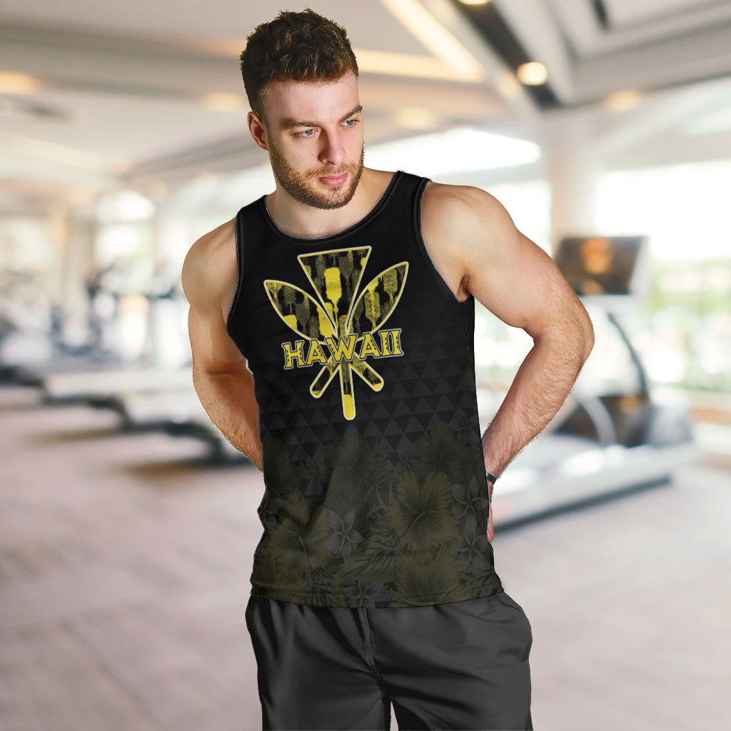 Personalised Aloha Hawaii Kahili Men Tank Top Kanaka Maoli With Kakau Pattern