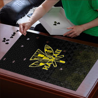 Aloha Hawaii Kahili Puzzle Kanaka Maoli With Kakau Pattern