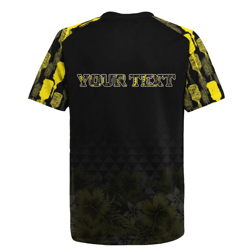 Personalised Aloha Hawaii Kahili Rugby Jersey Kanaka Maoli With Kakau Pattern