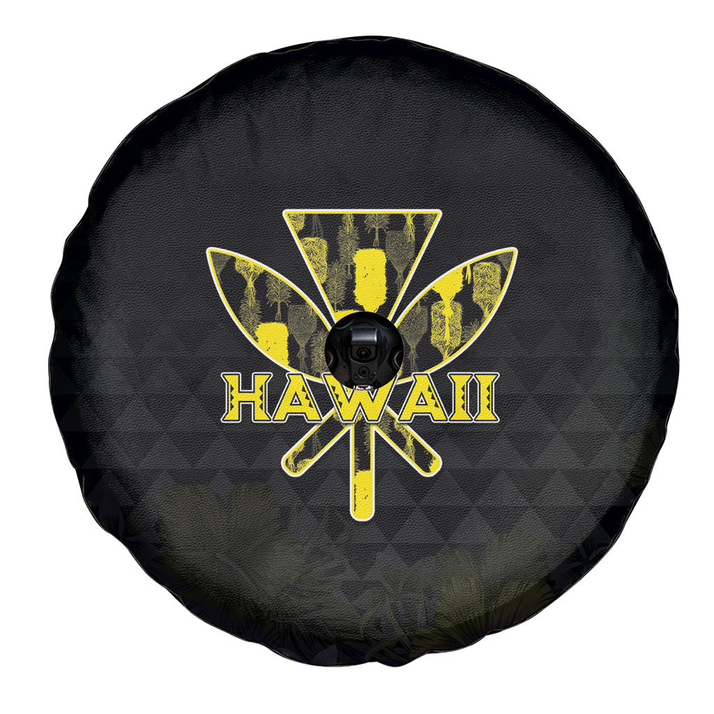 Aloha Hawaii Kahili Spare Tire Cover Kanaka Maoli With Kakau Pattern