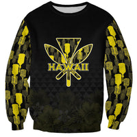 Personalised Aloha Hawaii Kahili Sweatshirt Kanaka Maoli With Kakau Pattern
