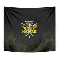Aloha Hawaii Kahili Tapestry Kanaka Maoli With Kakau Pattern