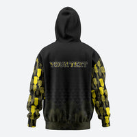 Personalised Aloha Hawaii Kahili Zip Hoodie Kanaka Maoli With Kakau Pattern