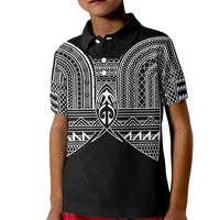 Philippines Igorot Tribal Inspired Kid Polo Shirt Black Version