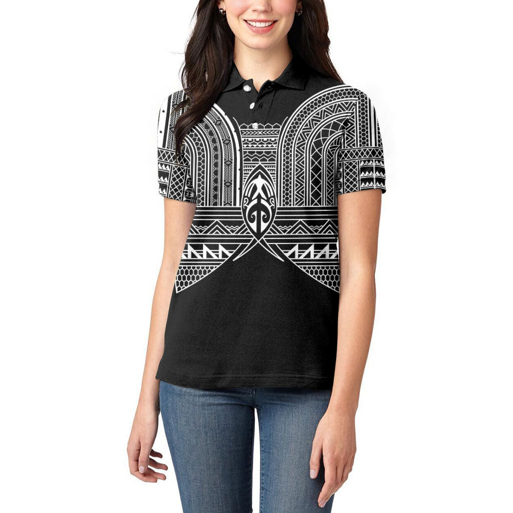 Philippines Igorot Tribal Inspired Women Polo Shirt Black Version