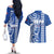 Samoa HRPP Party Couples Matching Off The Shoulder Long Sleeve Dress and Hawaiian Shirt Polynesian Pattern - Polynesian Pride