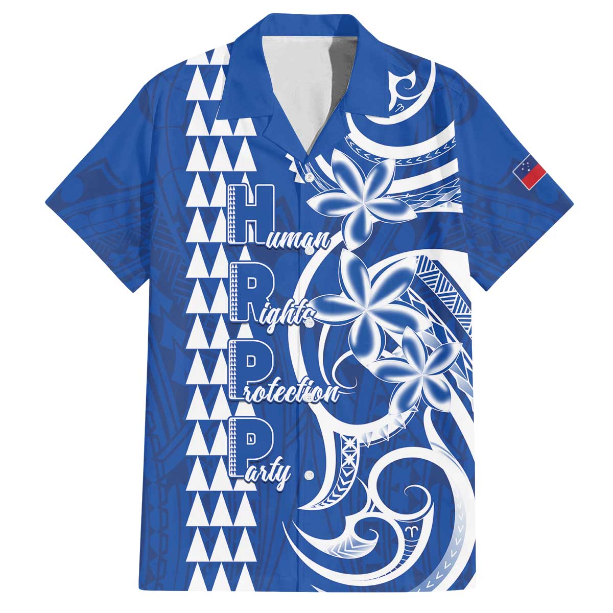 Samoa HRPP Party Family Matching Off The Shoulder Long Sleeve Dress and Hawaiian Shirt Polynesian Pattern - Polynesian Pride