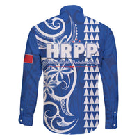 Samoa HRPP Party Family Matching Off The Shoulder Long Sleeve Dress and Hawaiian Shirt Polynesian Pattern - Polynesian Pride