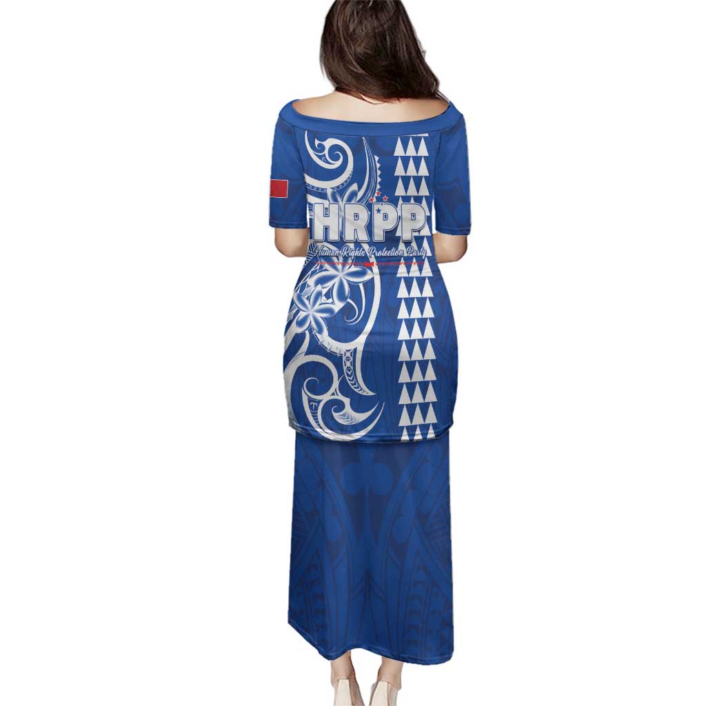 Samoa HRPP Party Family Matching Puletasi and Hawaiian Shirt Polynesian Pattern - Polynesian Pride
