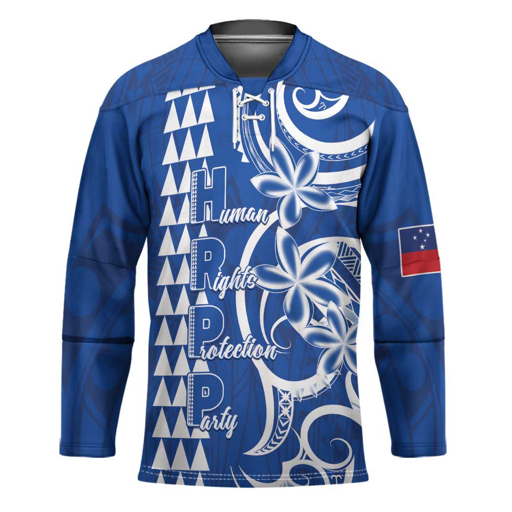 Samoa HRPP Party Hockey Jersey Polynesian Pattern - Polynesian Pride