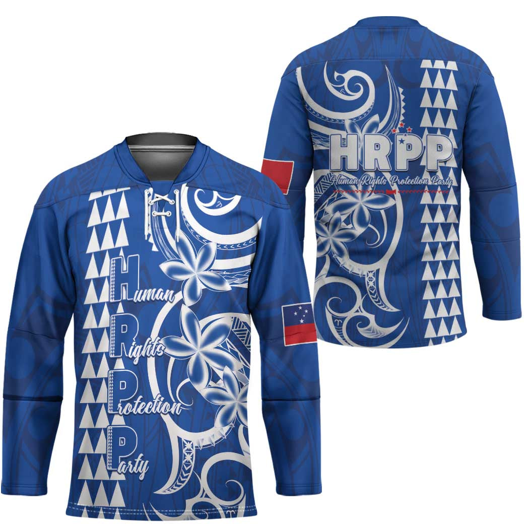 Samoa HRPP Party Hockey Jersey Polynesian Pattern - Polynesian Pride