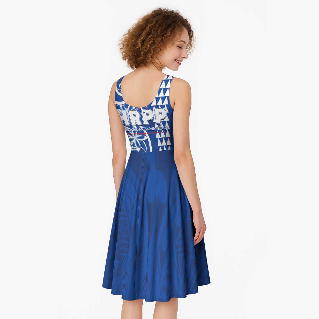 Samoa HRPP Party Midi Dress Polynesian Pattern - Polynesian Pride
