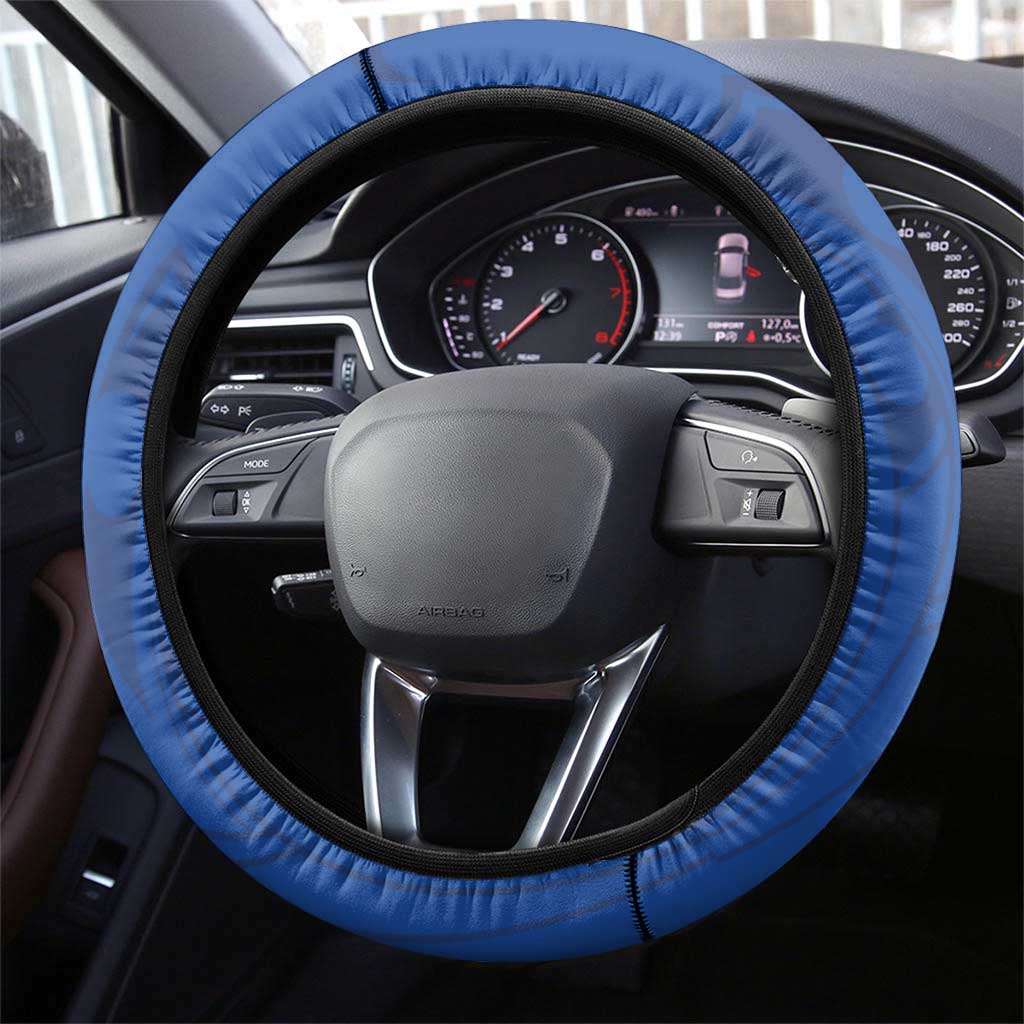 Samoa HRPP Party Steering Wheel Cover Polynesian Pattern - Polynesian Pride