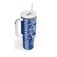 Samoa HRPP Party Tumbler With Handle Polynesian Pattern - Polynesian Pride