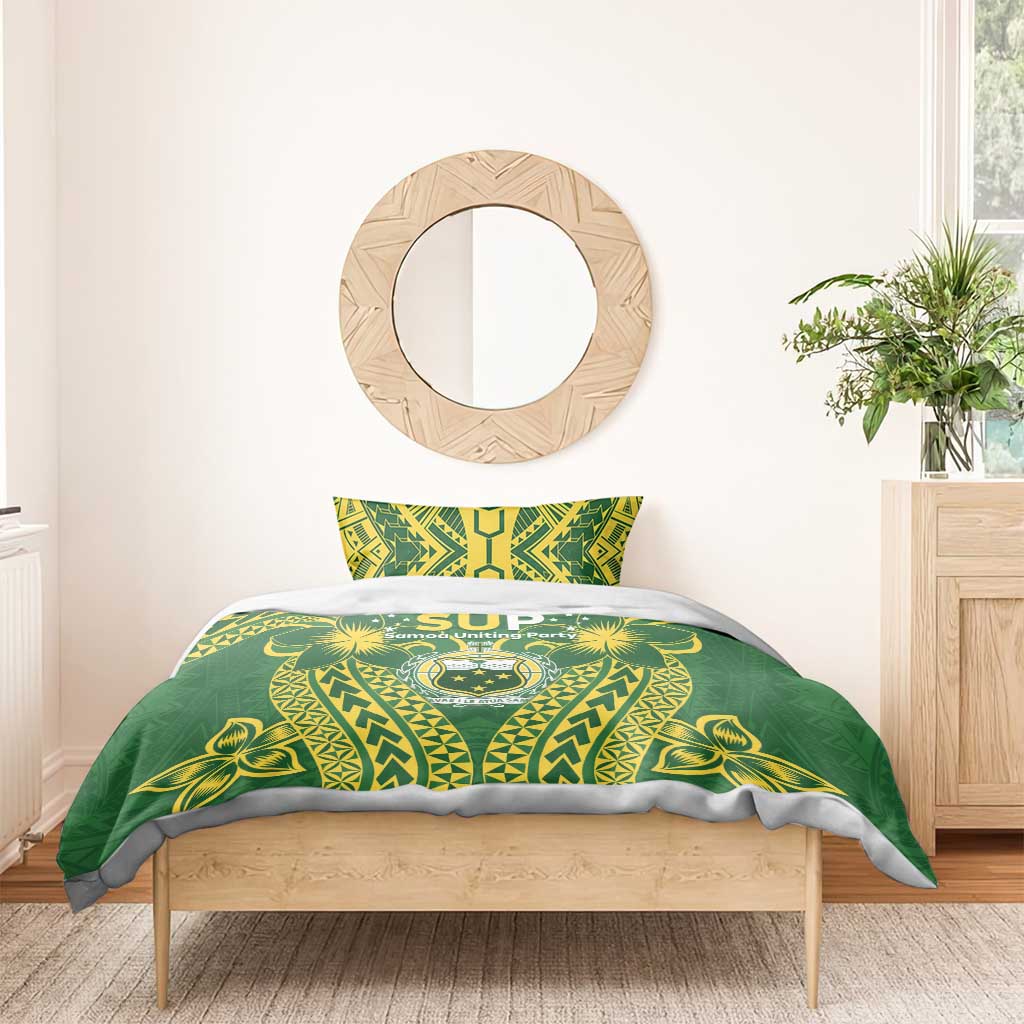 Samoa SUP Bedding Set Samoan Coat Of Arms - Polynesian Pride