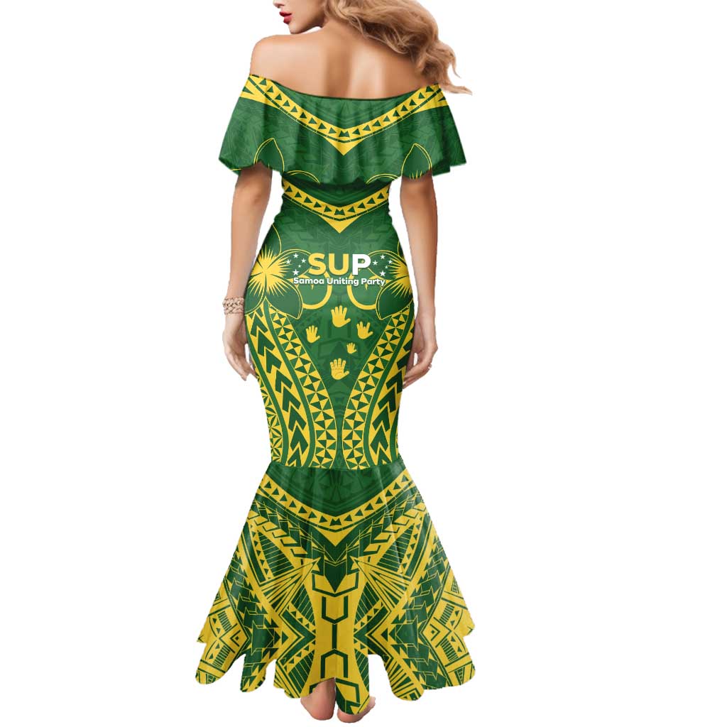 Samoa SUP Family Matching Mermaid Dress and Hawaiian Shirt Samoan Coat Of Arms LT05 - Polynesian Pride