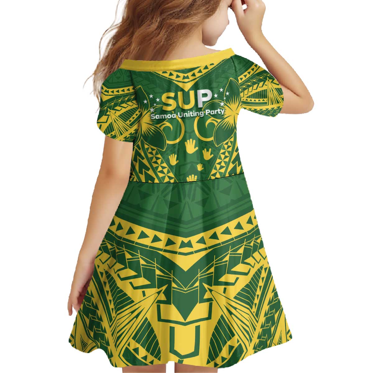Samoa SUP Family Matching Off The Shoulder Long Sleeve Dress and Hawaiian Shirt Samoan Coat Of Arms LT05 - Polynesian Pride