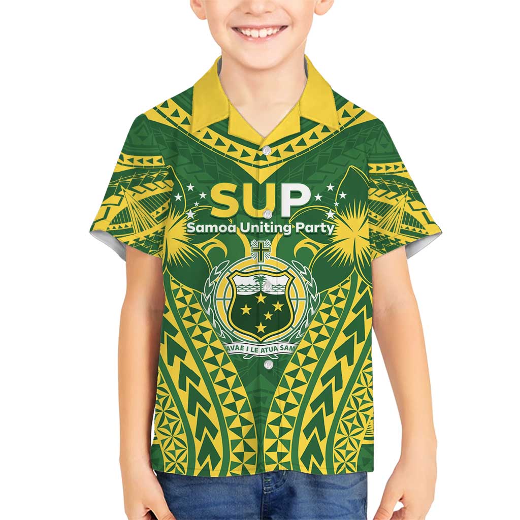 Samoa SUP Family Matching Tank Maxi Dress and Hawaiian Shirt Samoan Coat Of Arms - Polynesian Pride
