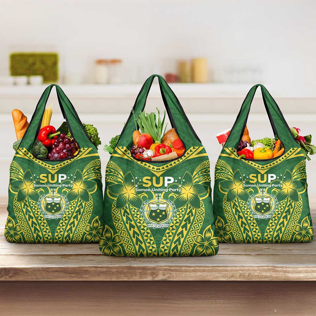 Samoa SUP Grocery Bag Samoan Coat Of Arms - Polynesian Pride