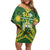Samoa SUP Off Shoulder Short Dress Samoan Coat Of Arms - Polynesian Pride