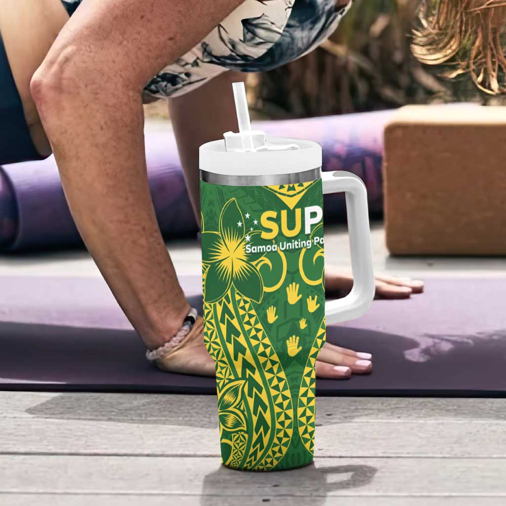 Samoa SUP Tumbler With Handle Samoan Coat Of Arms - Polynesian Pride