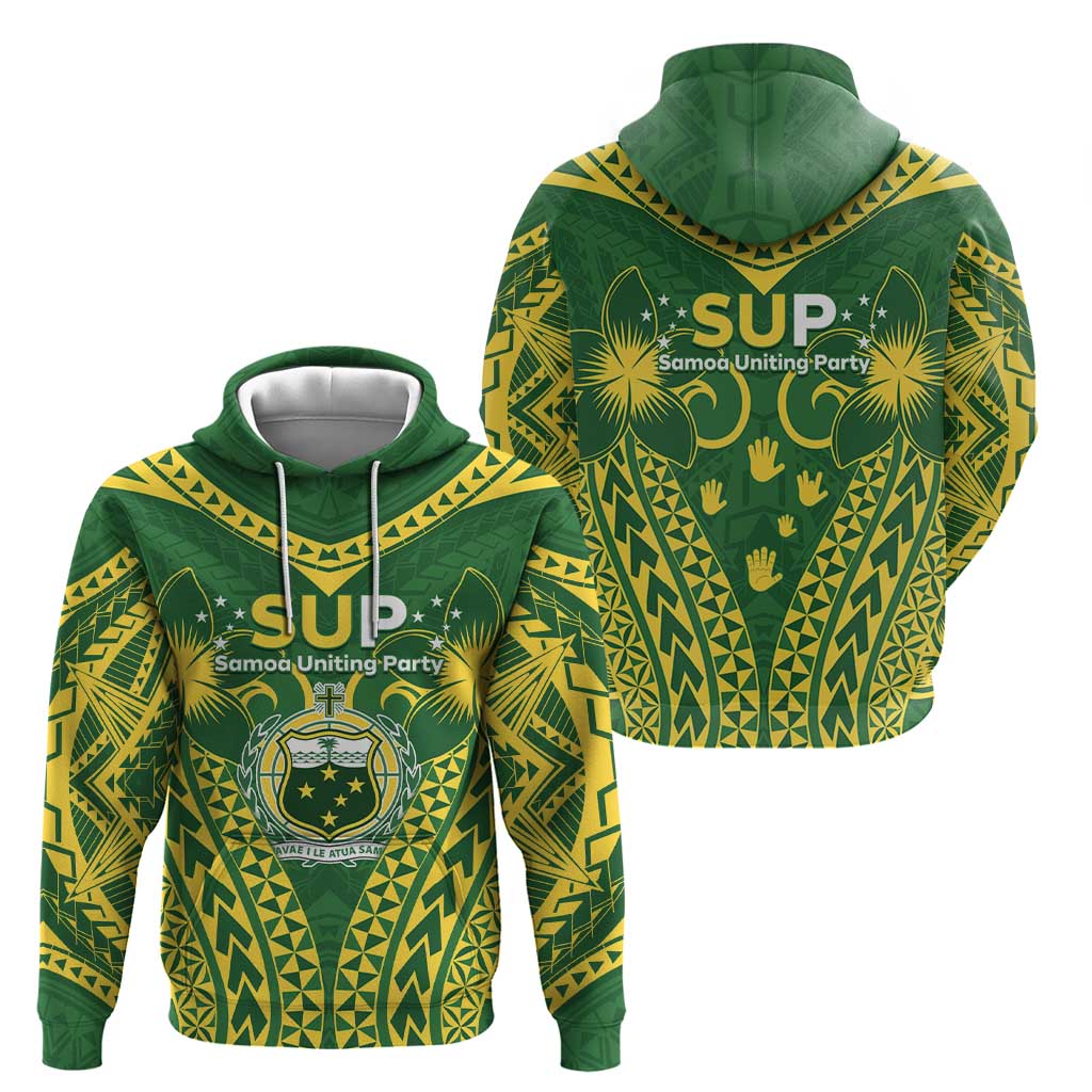 Samoa SUP Zip Hoodie Samoan Coat Of Arms - Polynesian Pride
