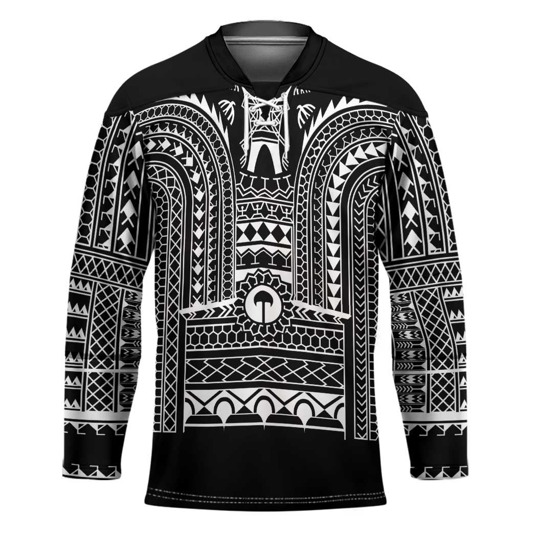 Philippines Igorot Tribal Art Tattoo Black Hockey Jersey - Polynesian Pride
