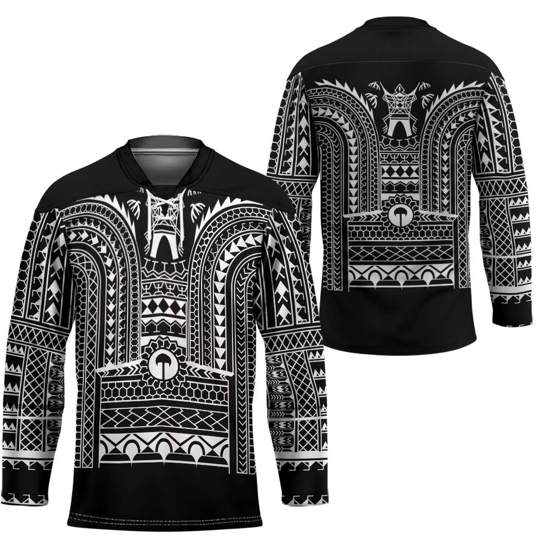 Philippines Igorot Tribal Art Tattoo Black Hockey Jersey - Polynesian Pride