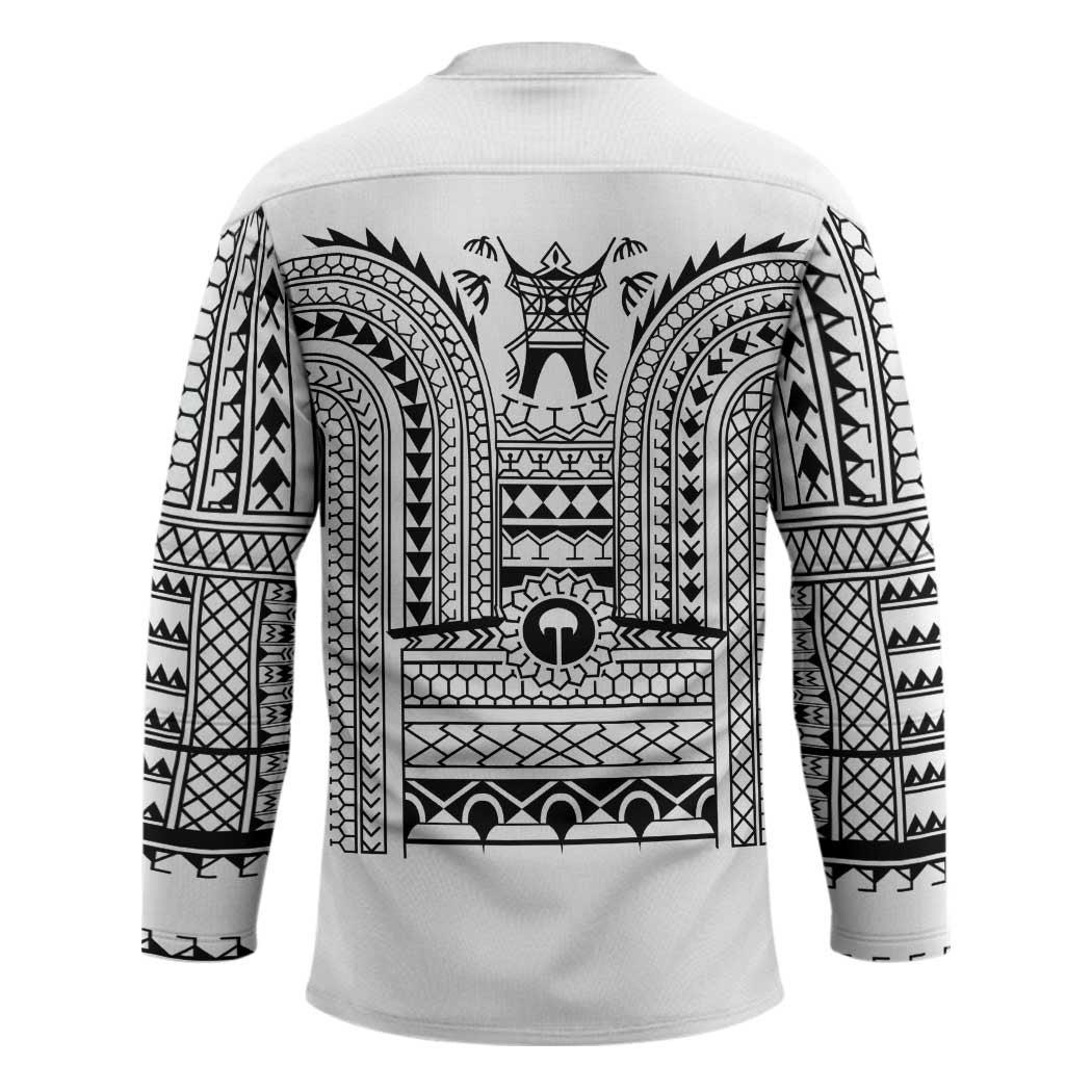 Philippines Igorot Tribal Art Tattoo White Hockey Jersey - Polynesian Pride